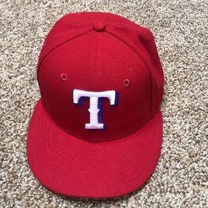 Texas Rangers Baseball Cap - 7 1/8 - Red
